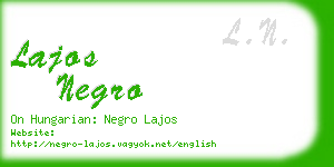 lajos negro business card